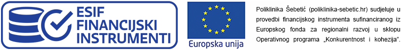 Poliklinika Šebetić (poliklinika-sebetic.hr) sudjeluje u provedbi financijskog instrumenta sufinanciranog iz Europskog fonda za regionalni razvoj u sklopu Operativnog programa Konkurentnost i kohezija